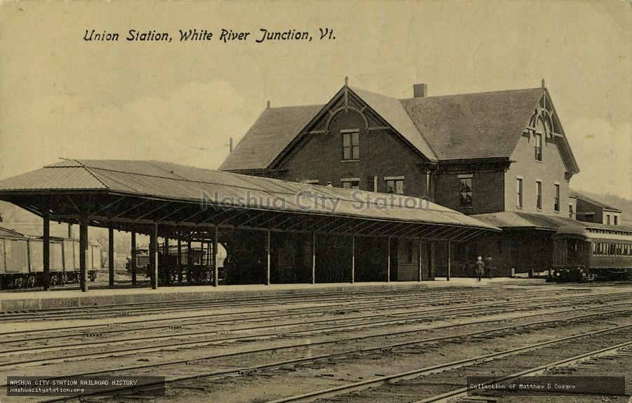 Postcard: Union Station, White River Junction, Vermont